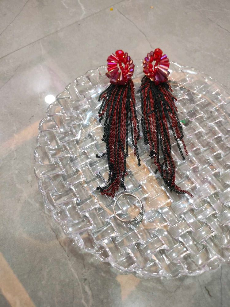 Red Crystal Earring