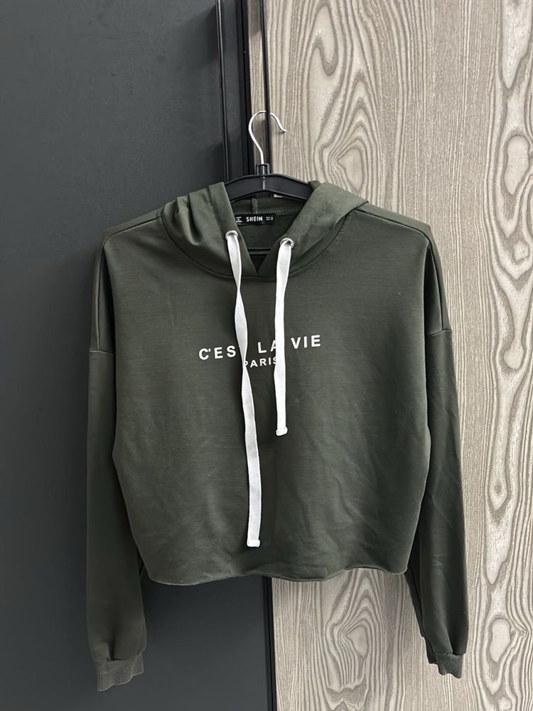 Shein Olive Green Hoodie