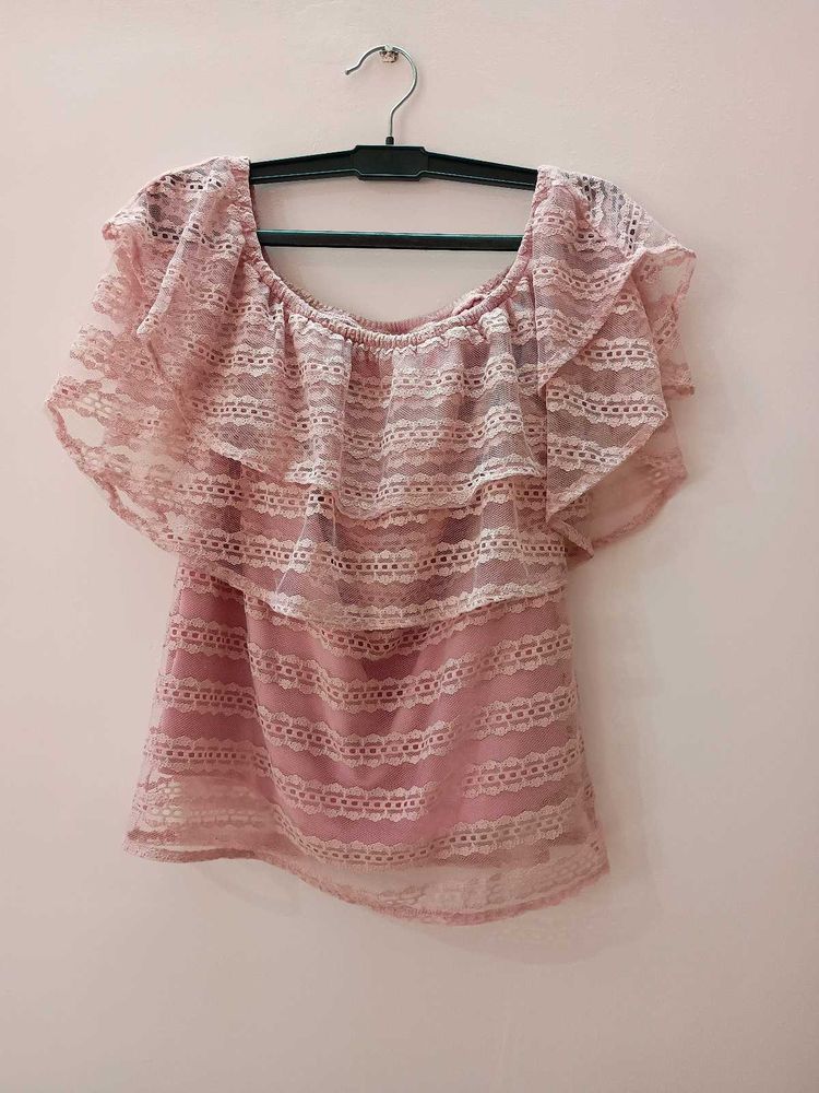 Off shoulder Lace Top