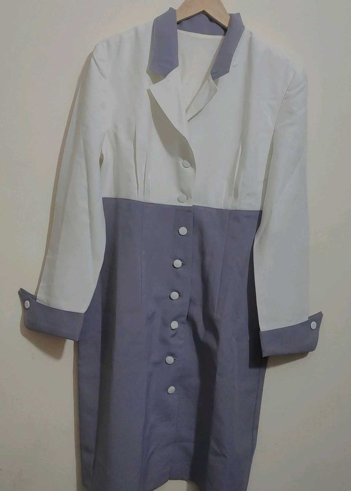 Lavender Color Button Down Dress For 36 Bust