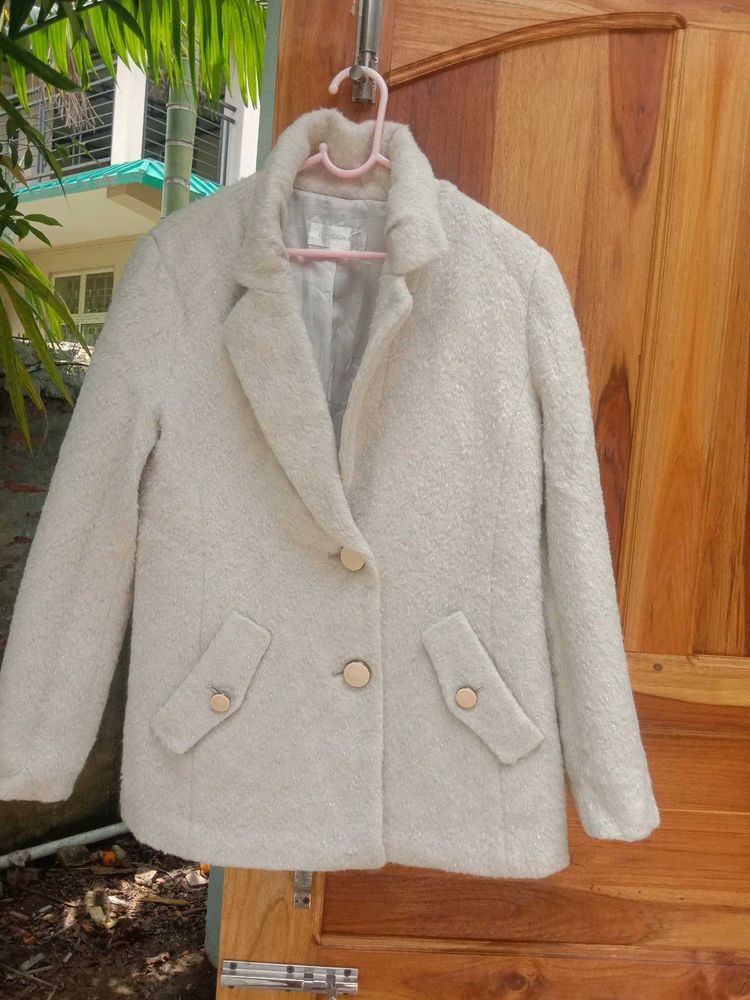 Cream Textured Blazer