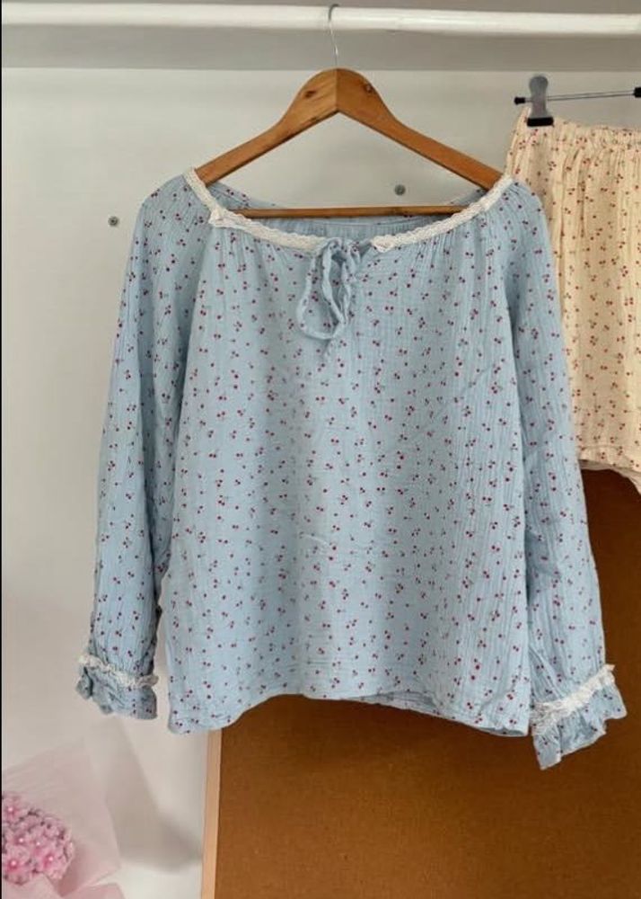 Cute Pinteresty Blue Pyjama Top