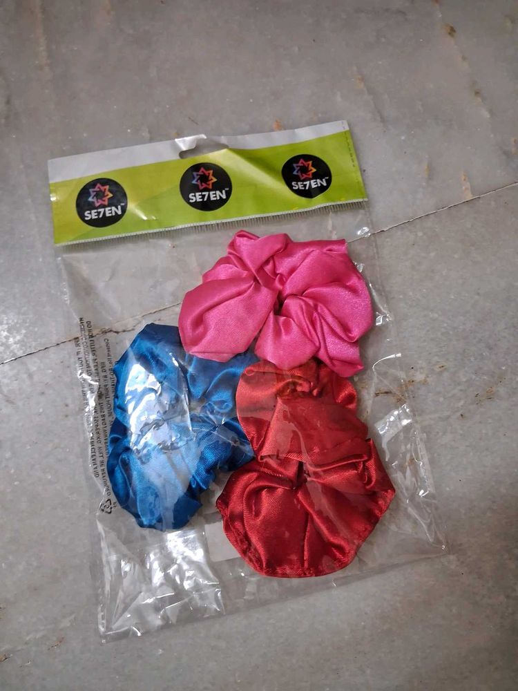 Set of 3 Satin Scrunchies