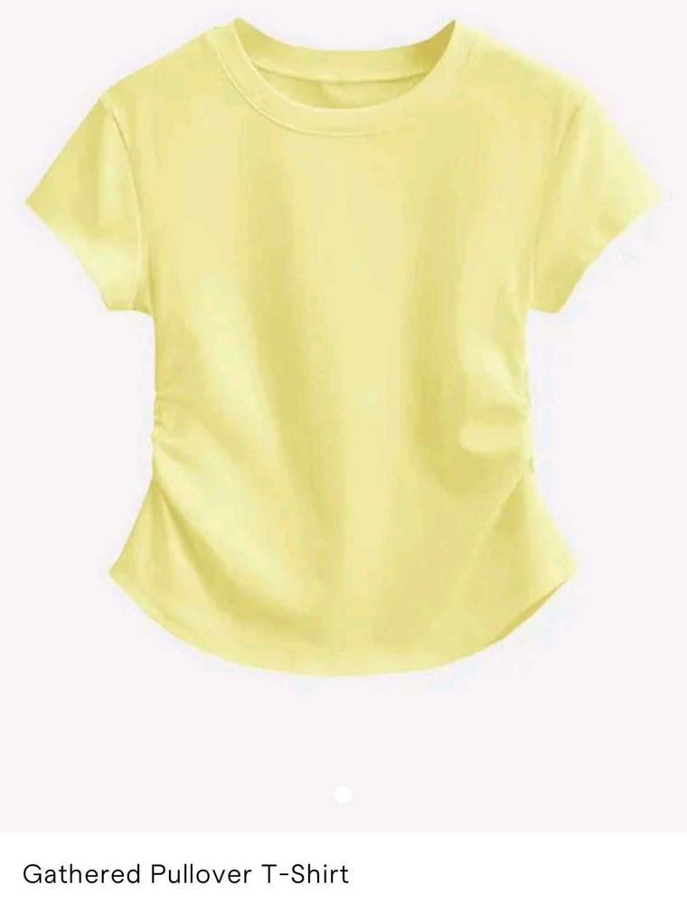 ‼️SALE‼️ - SAVANA || Yellow Gathered Pullover Tee
