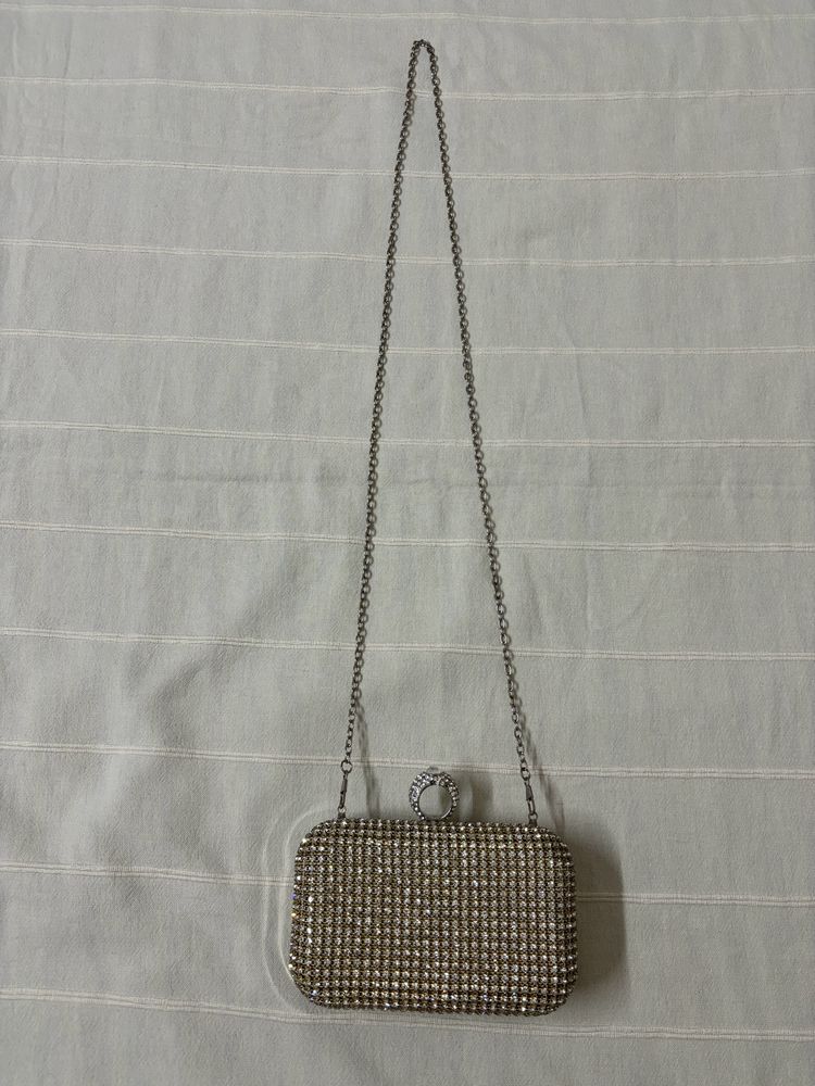 Rhinestone Studded Clutch