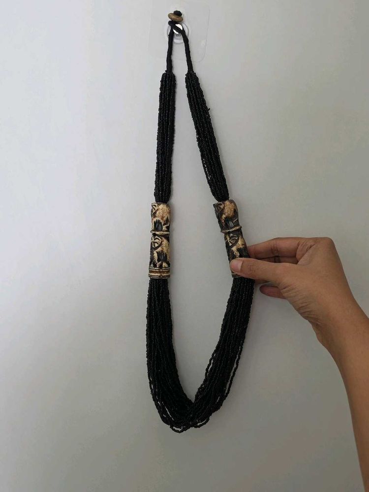 Boho Beaded Necklace with Elephant Charms