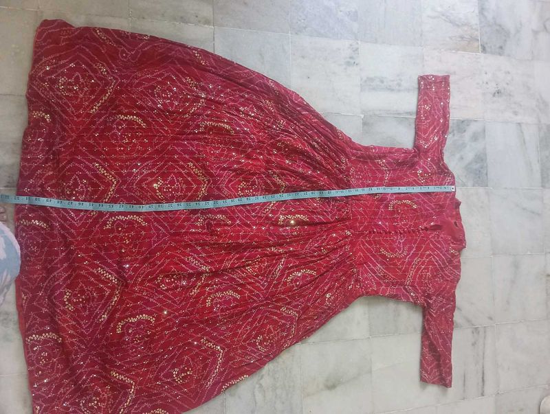 it's red anarkali
