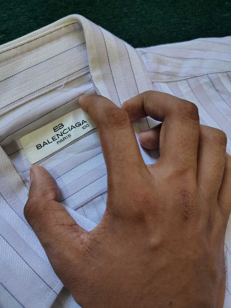 vintage Balenciaga Mafia look Striped Shirt