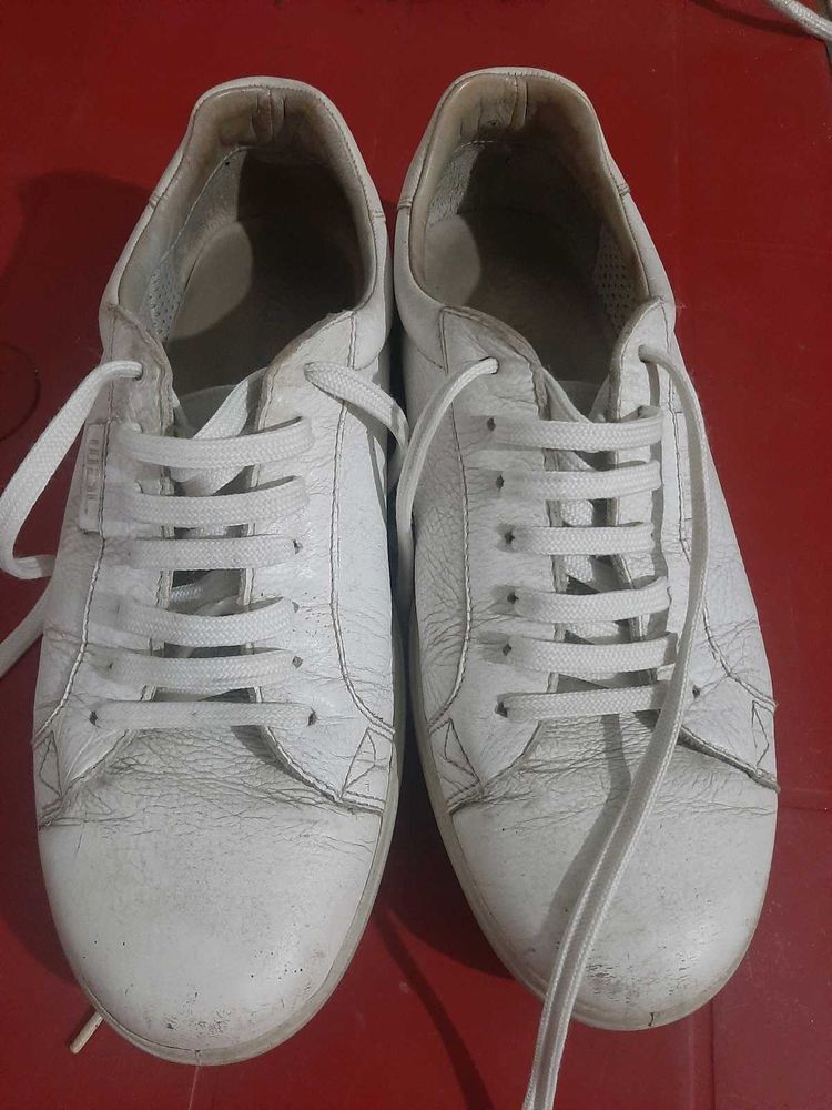Classic White Leather Sneakers