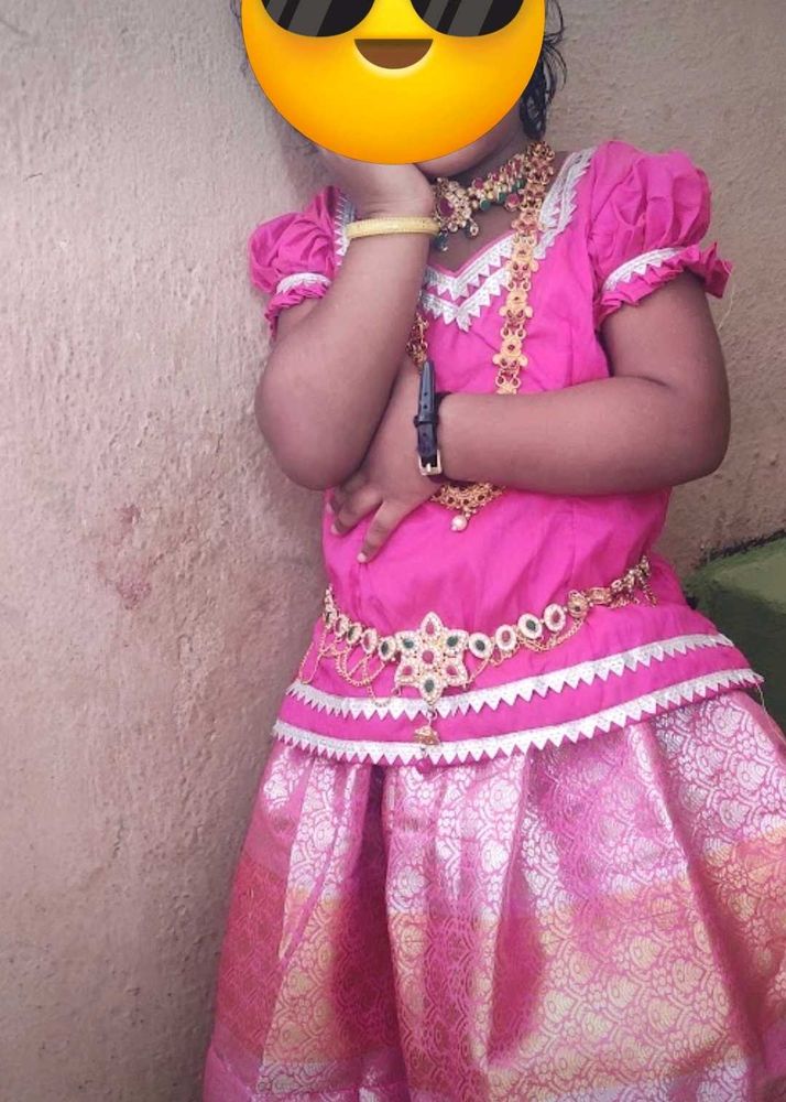 Beautiful Pink Lehenga Choli for Kids