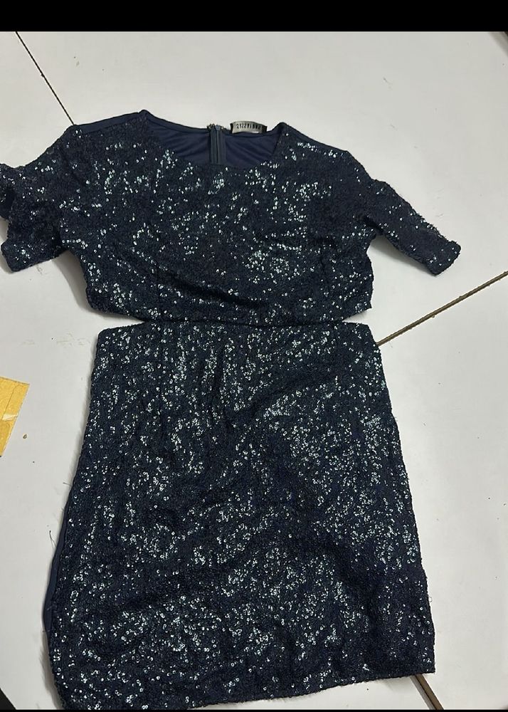 Blue Sequin Dress