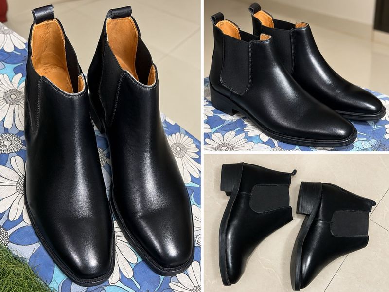 Classic Black Leather Chelsea Boots new