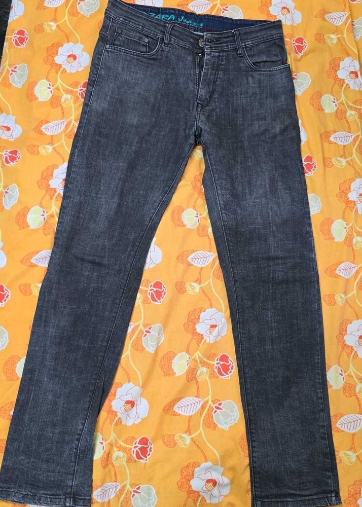 Men's Charcoal Wash Jeans