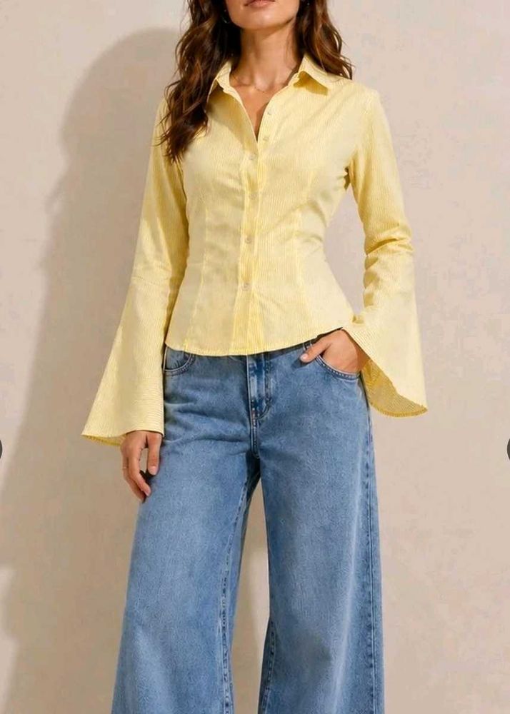 Chic Striped Button-Up Shirt