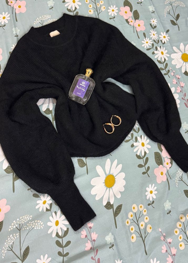 Elegant Black Knit Sweater
