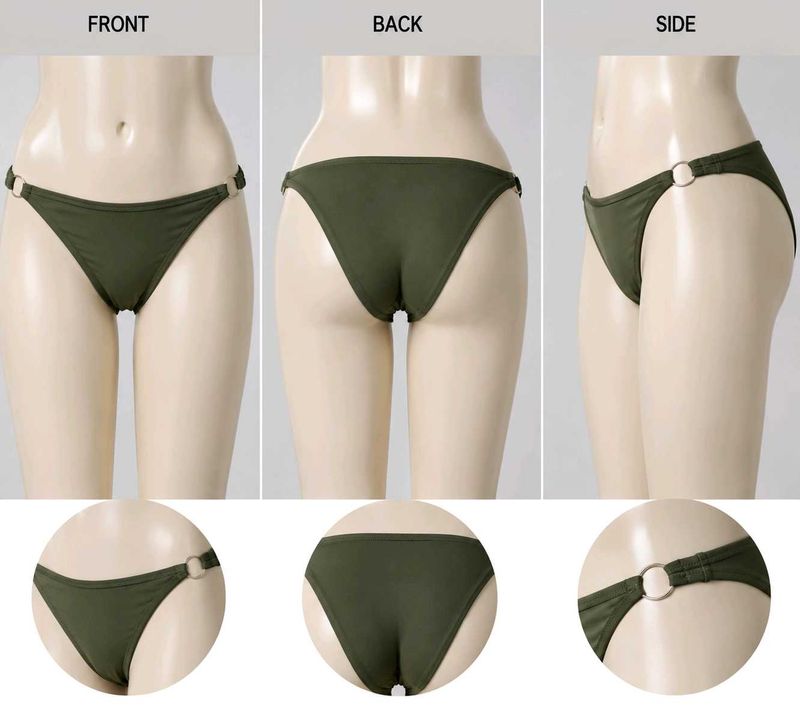 (1300)Olive Green Bikini Bottom