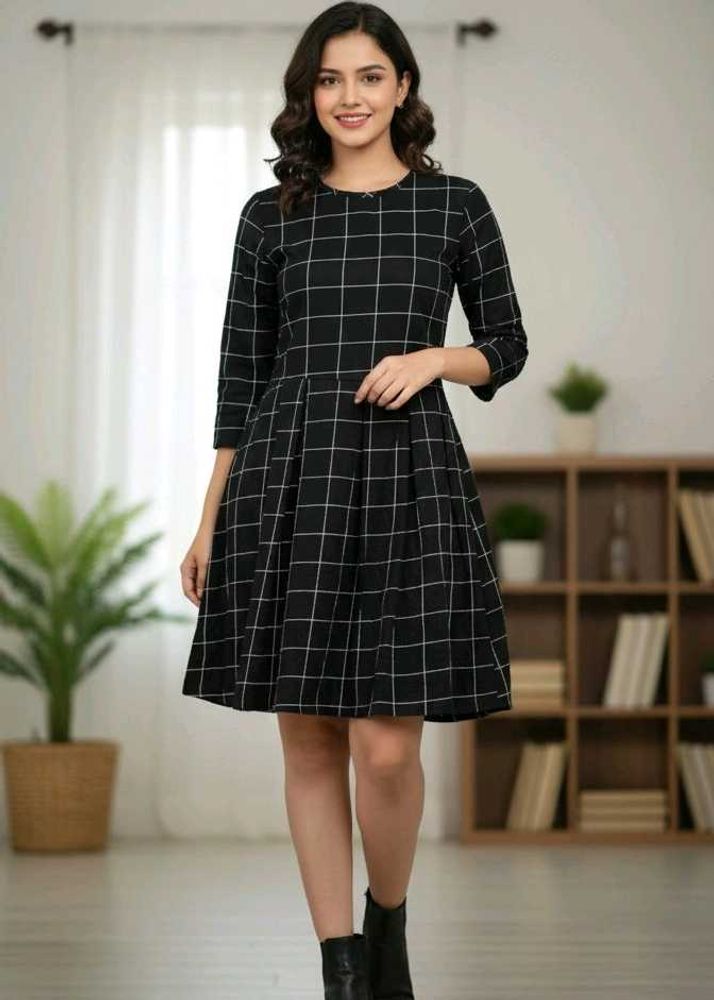 Mini Checked Dress For Women! 👗