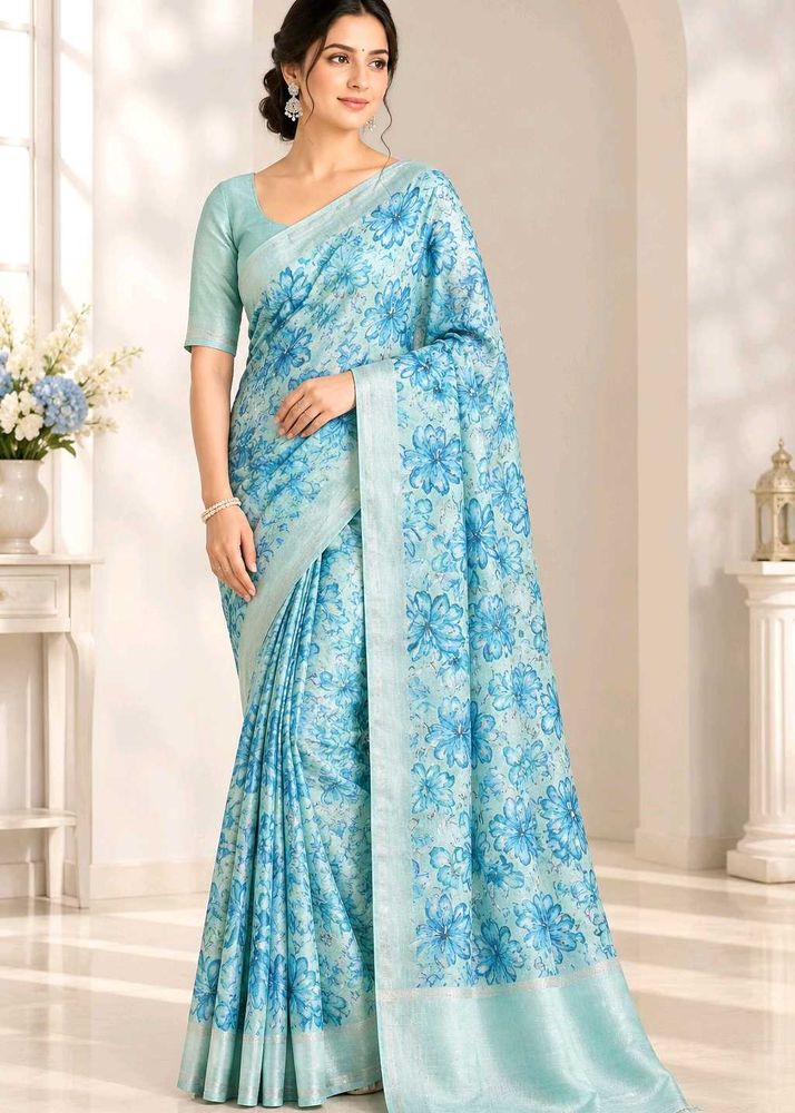 Beautiful Floral Saree with Blouse