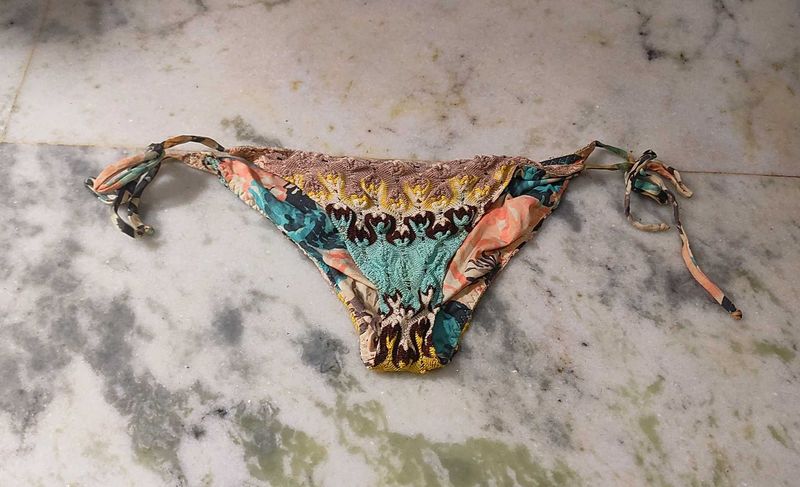 Boho Crochet Trim Bikini Bottoms