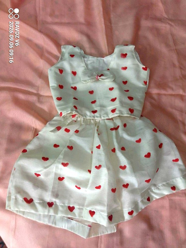 Cute Heart Print Baby Dress