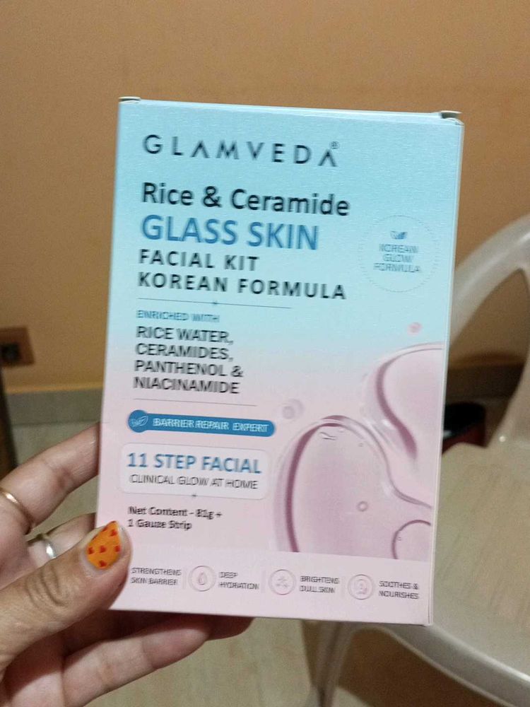 Glamveda Rice &amp; Ceramide Glass Skin Facial Kit