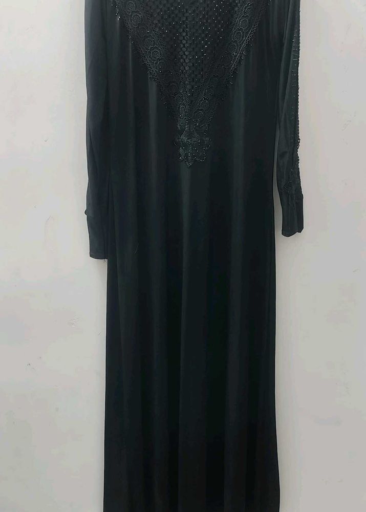 Lycra Black Abaya