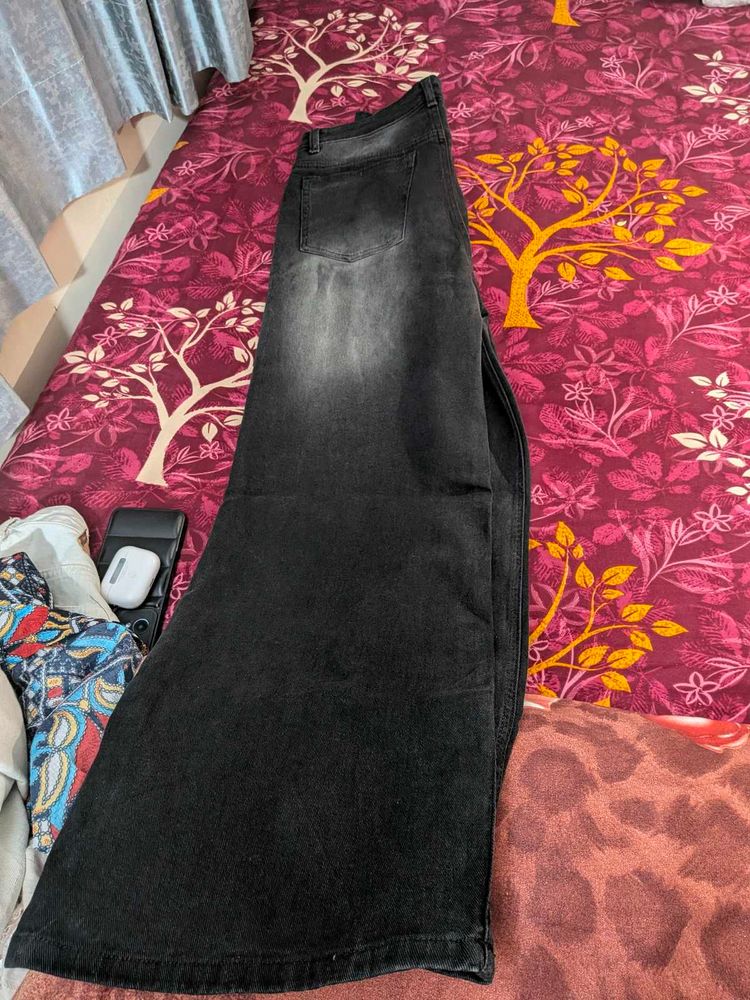 Wide Leg Black Jeans
