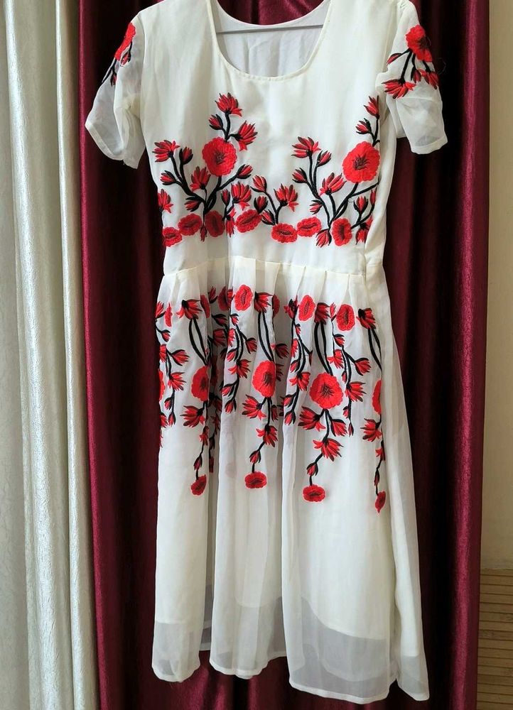 Floral Embroidered Dress