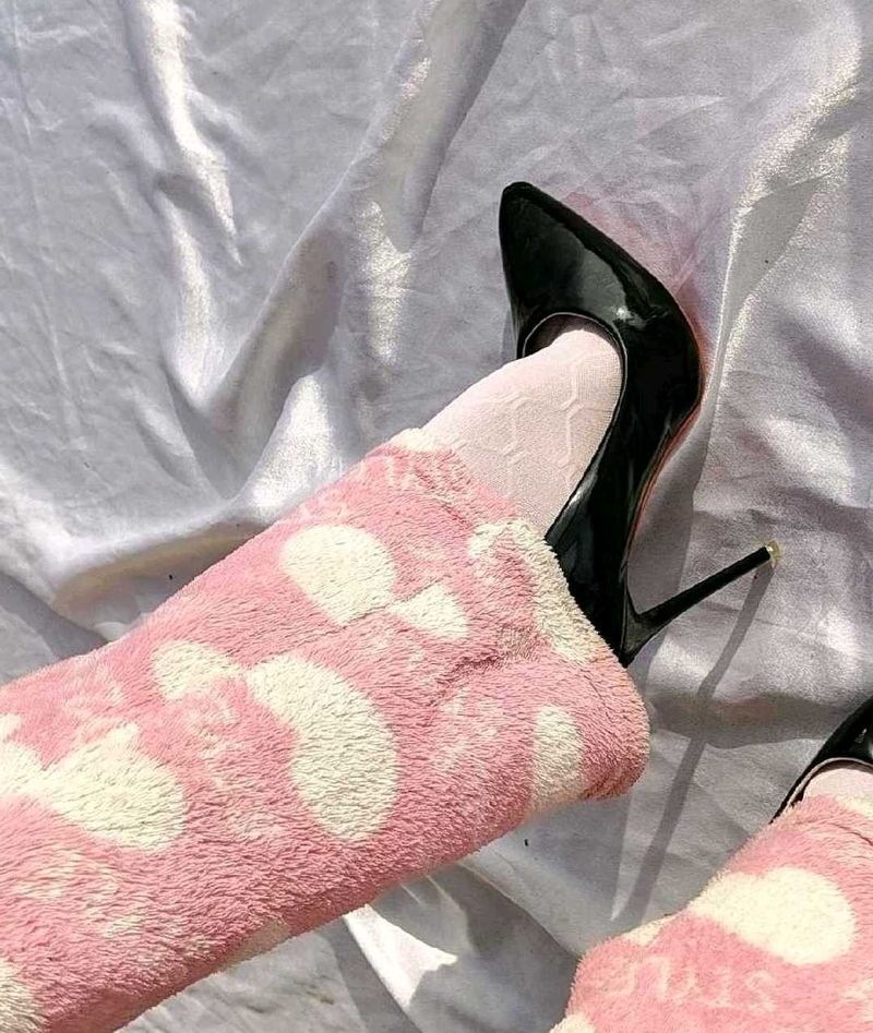 baby pink socks