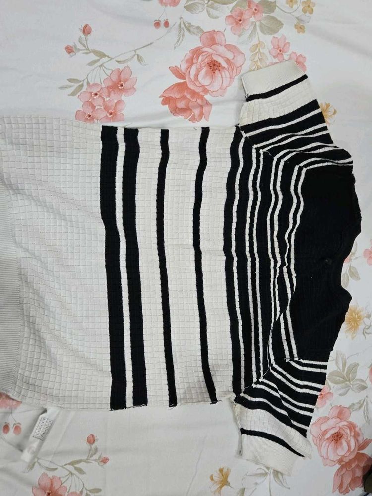Chic Striped Long Sleeve Top