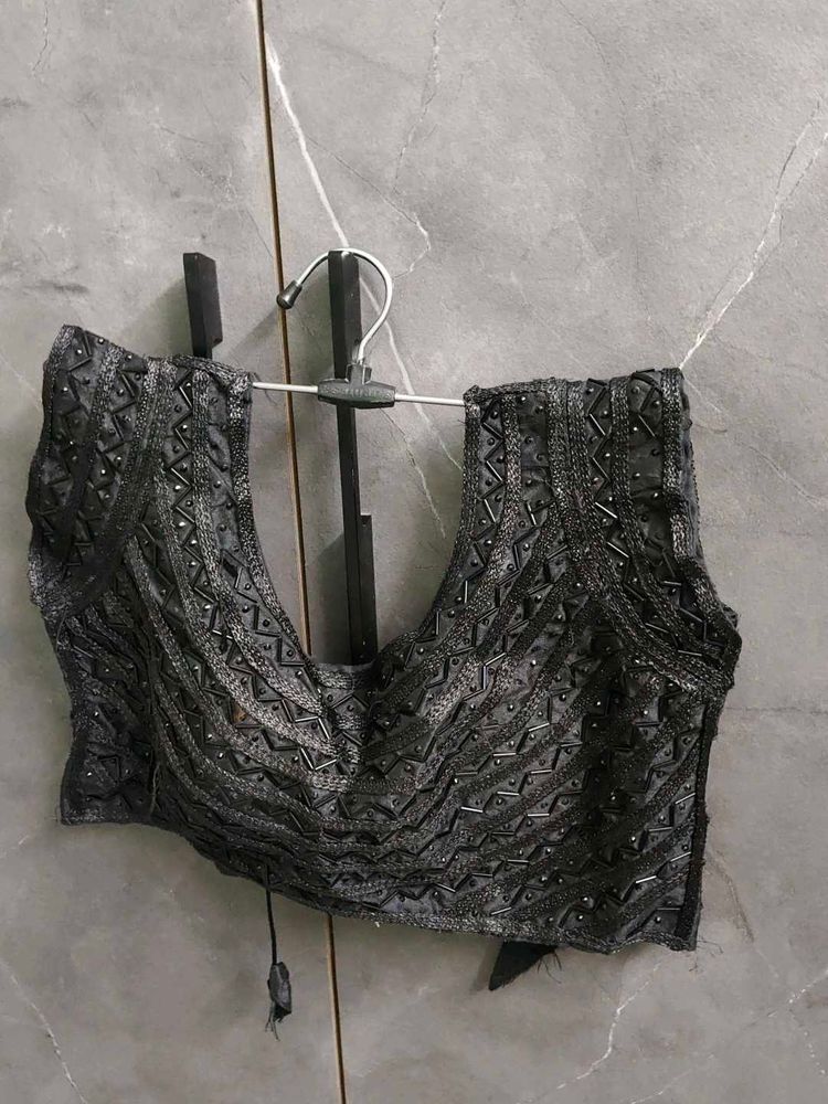 Embellished Black Ethnic Blouse