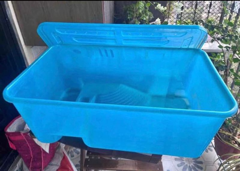 Blue Storage Container with Lid