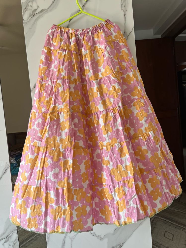 Floral Tiered Skirt