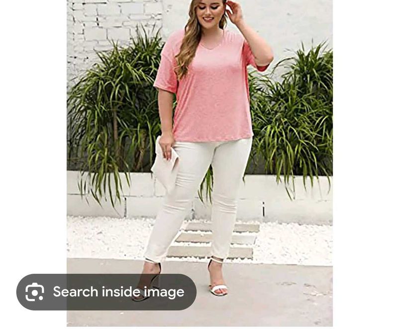Pink V-Neck T-Shirt