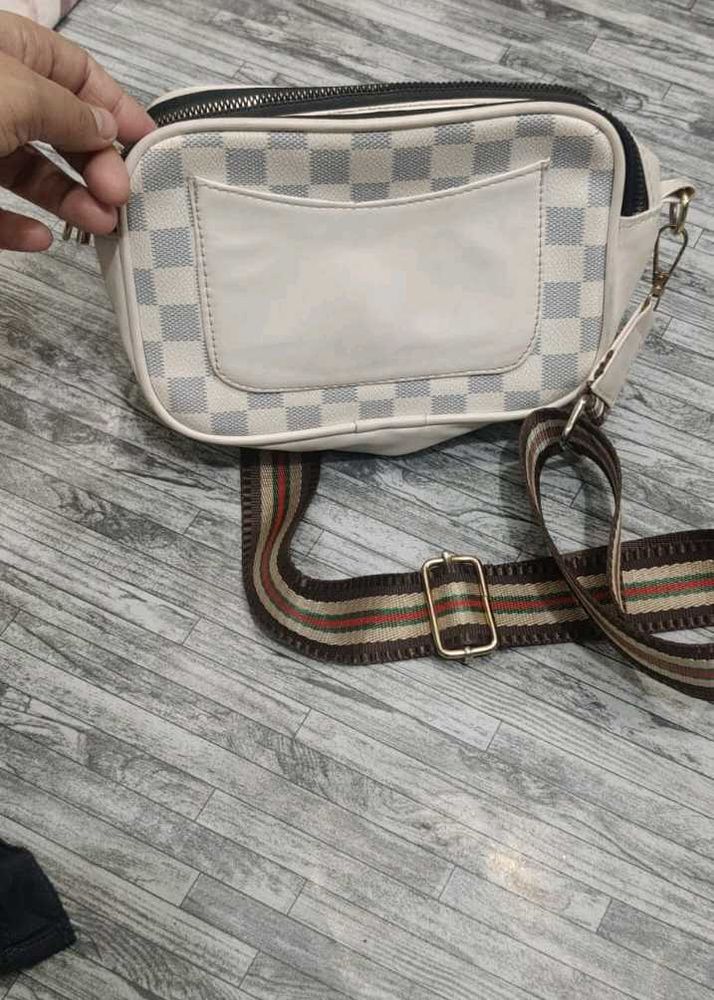 Checkered Pattern Waist Bag