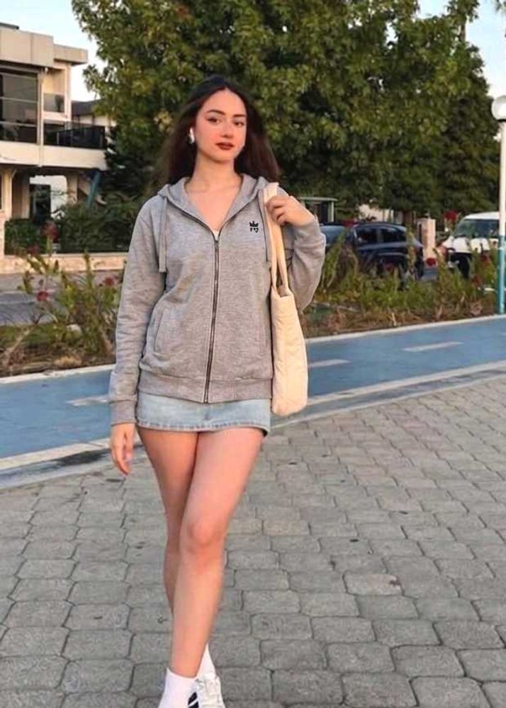 dubble layers Grey Zip-Up Hoodie