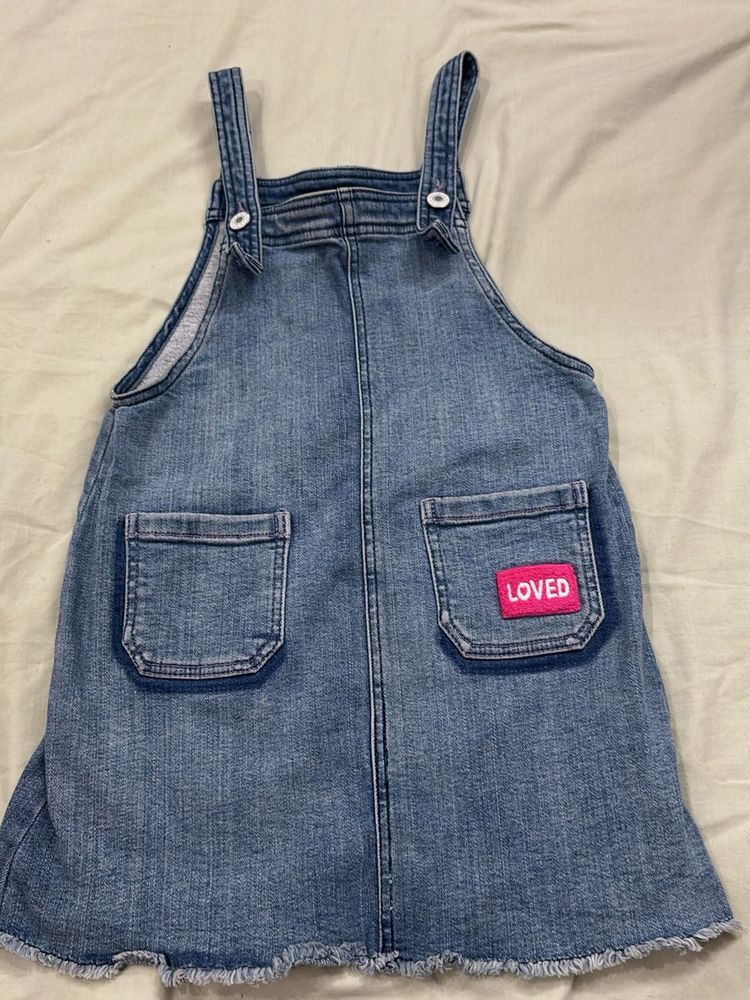 Cute Denim Pinafore Dress