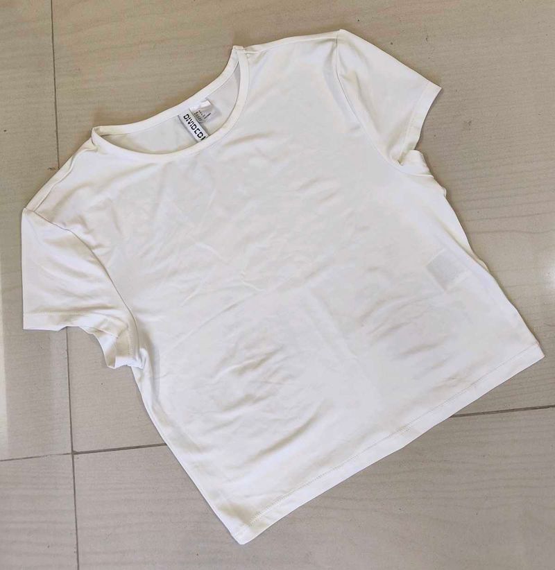 H&amp;M White Divided T-Shirt