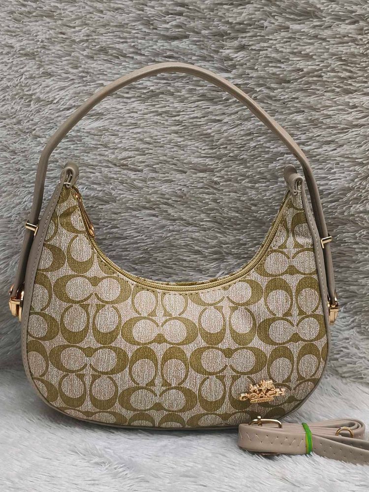 Stylish Coach Dupe Brown Moon Bag