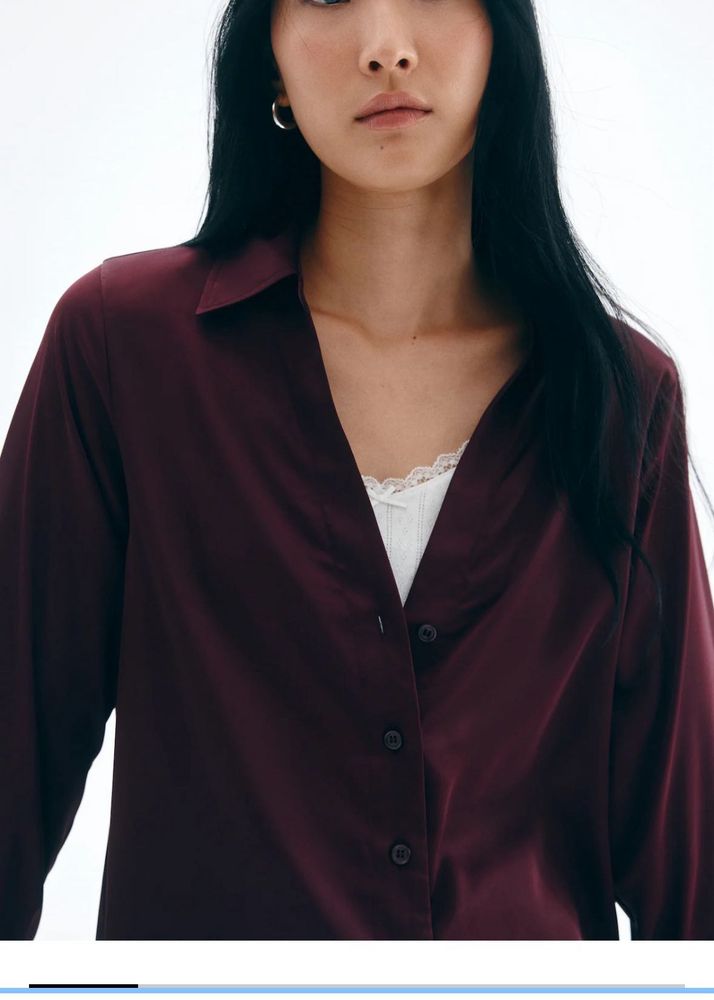 Burgundy Button-Down Shirt