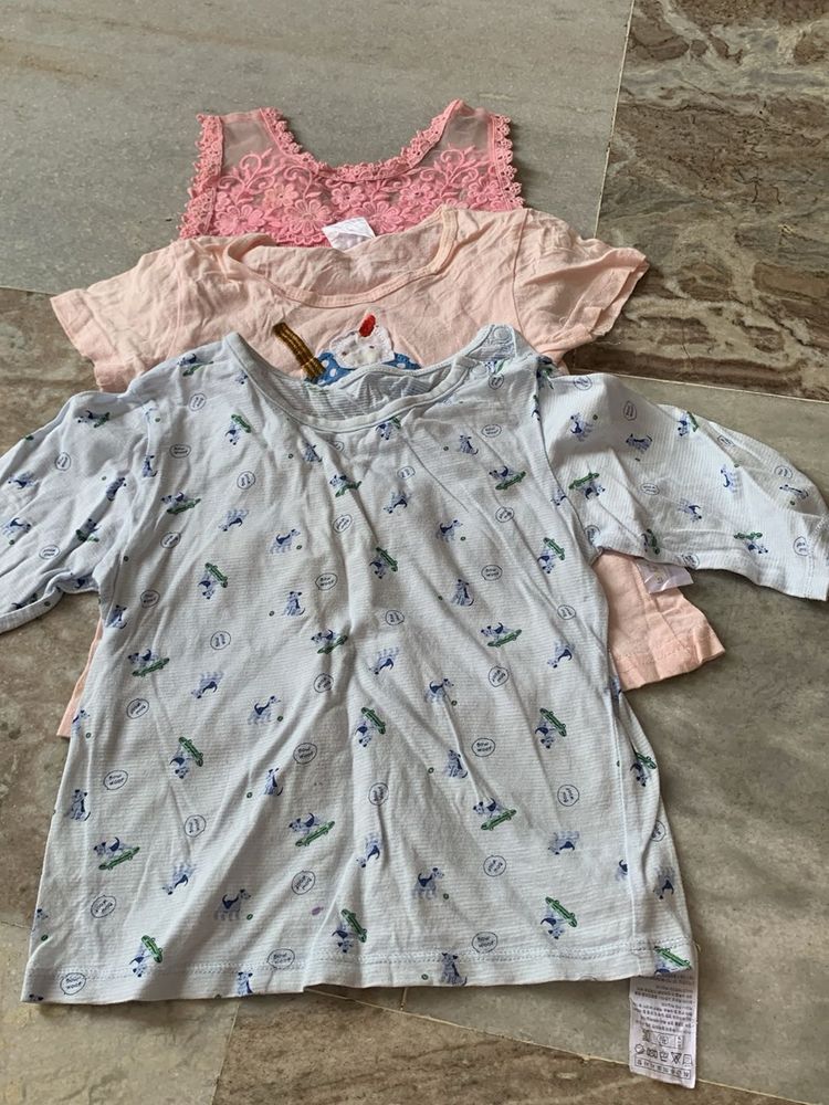 3 Pack Baby Girl Tops