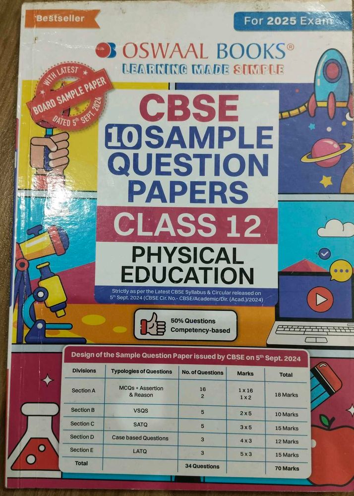Oswaal Class 12 P.E sample paper 2025 exam