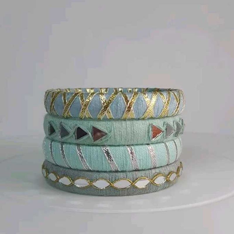 Teal Bangles Set of 4🩵