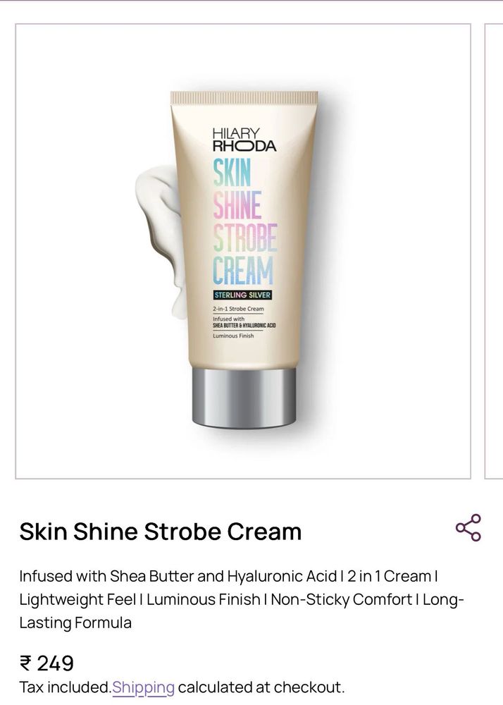 Hilary Rhoda Skin Shine Strobe Cream