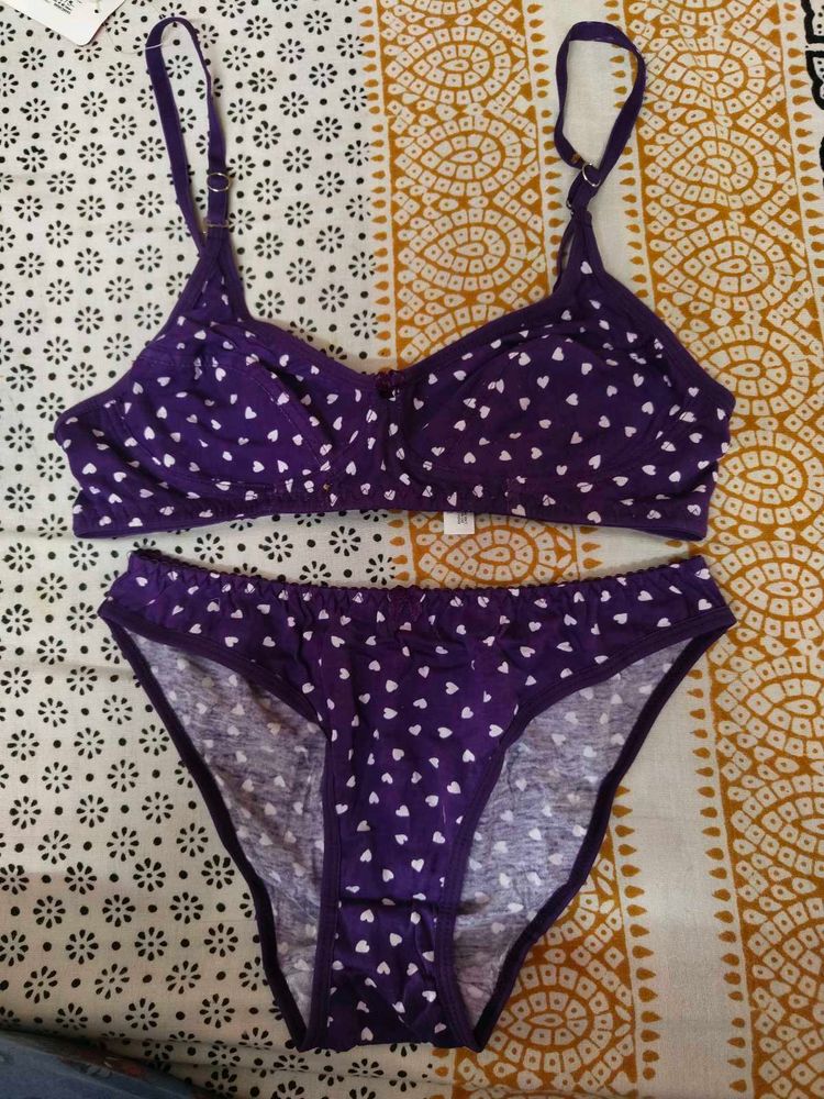 Purple Bra &amp; Panty Set