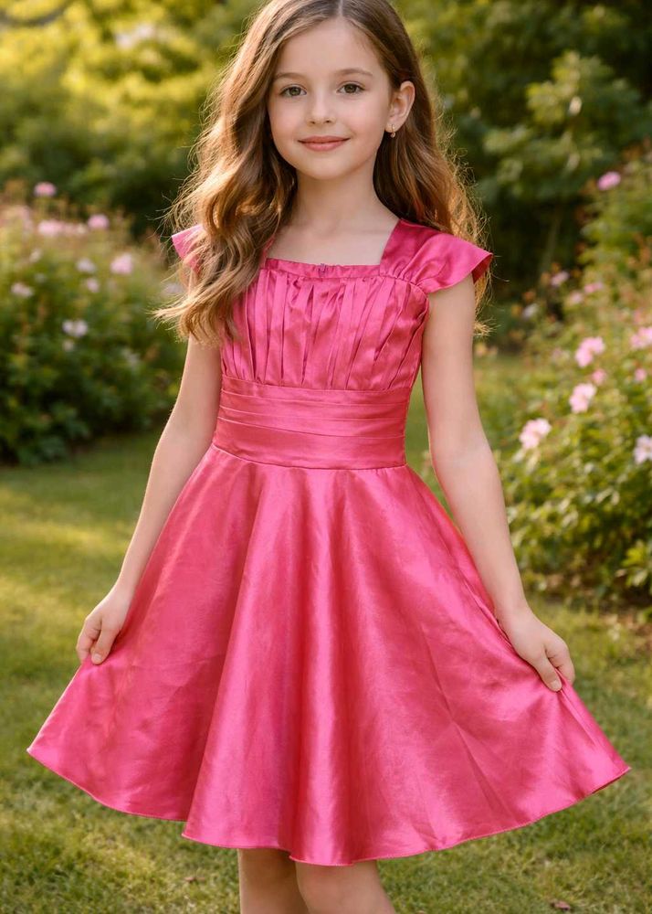 Pink Satin Party Dress