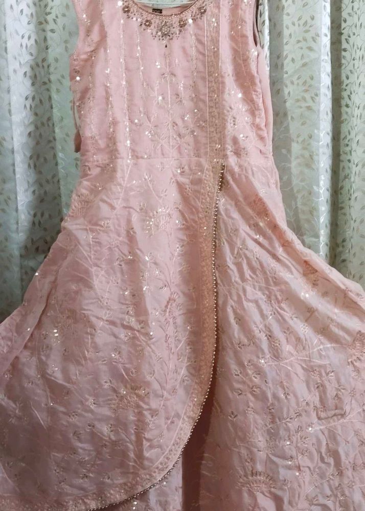 Beautiful Pink Embellished Ethnic Gown xxl size