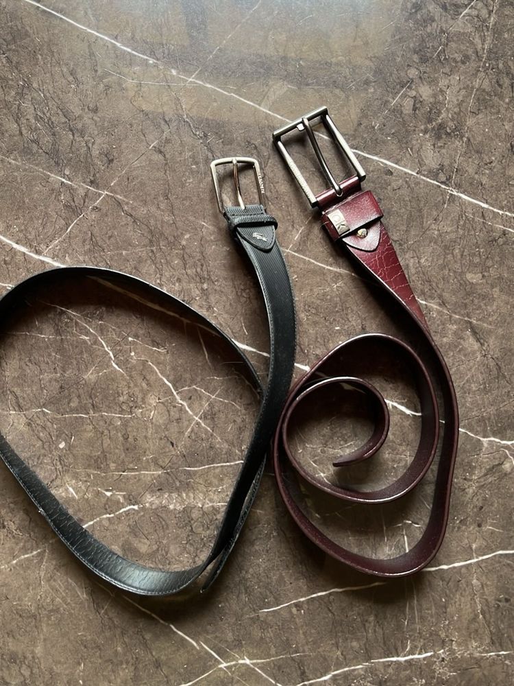 Men's Leather Belt Set