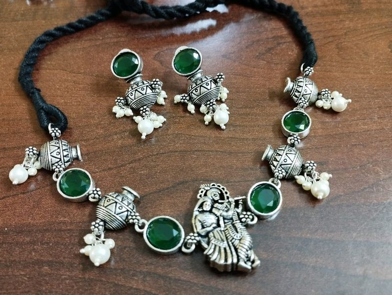 Radha Krishna Beautiful Set With Semi-precious Work 👌👌👌👌💕