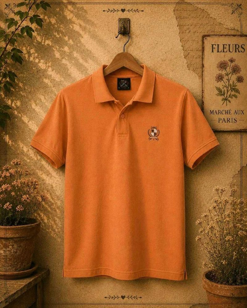 Orange Polo T-Shirt by Logic Goods and Garments